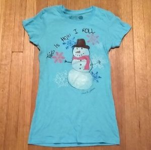 3/$15 David & Goliath Snowman Tee